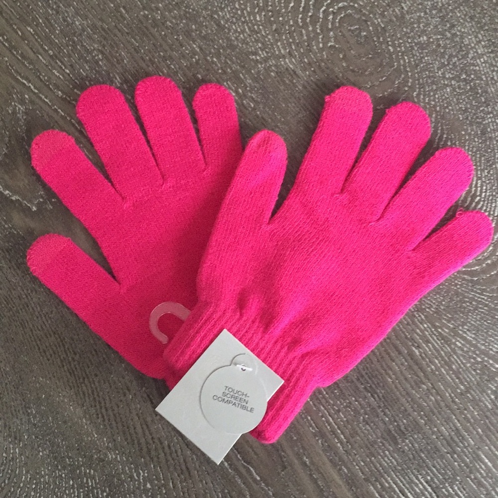 🏴‍☠️6 for $30🏴‍☠️ Solid Tech Touch Gloves - Pink - NWT